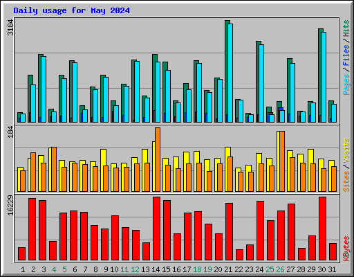 Daily usage for May 2024