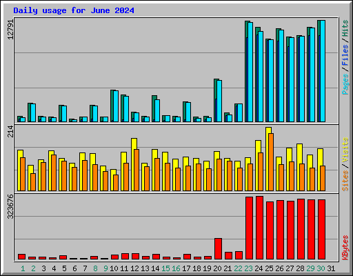 Daily usage for June 2024