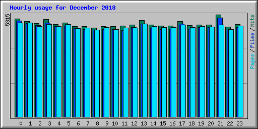 Hourly usage for December 2018