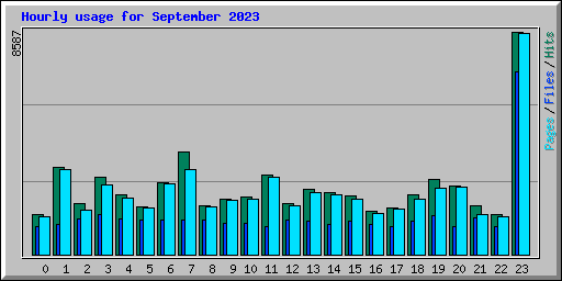 Hourly usage for September 2023